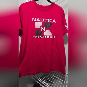 Nautica Men's Red Graphic T-Shirt